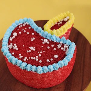Red Velvet Diya Cake
